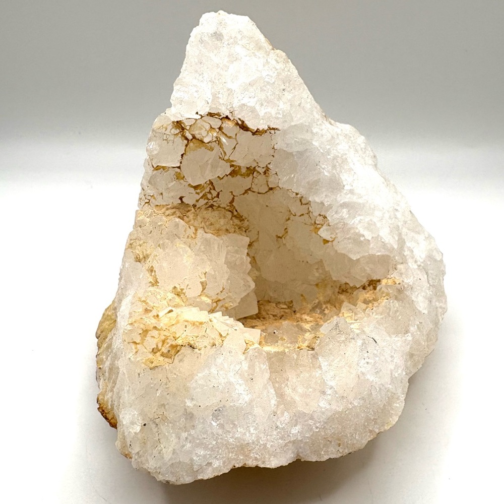 Natural Raw Crystal Quartz Geode 4”